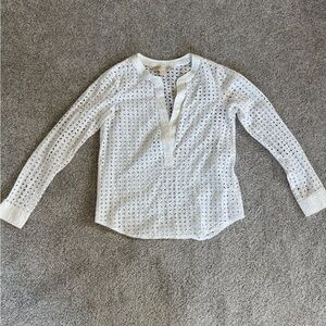 Michael kors White Eyelet Women's Top